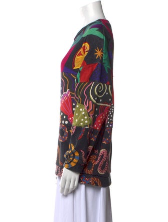 Farm Rio Printed Scoop Neck Blouse