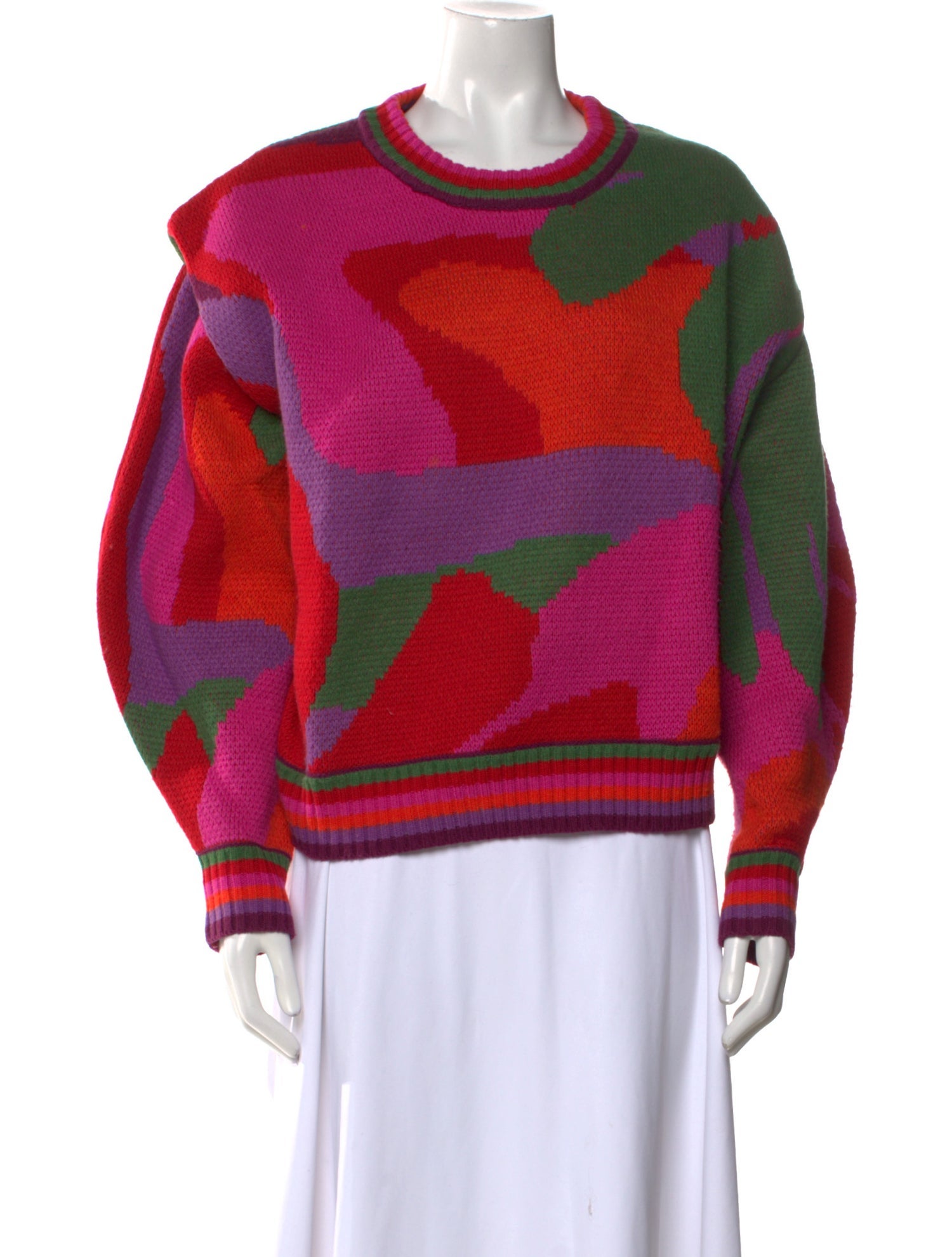 Farm Rio Printed Crew Neck Sweater