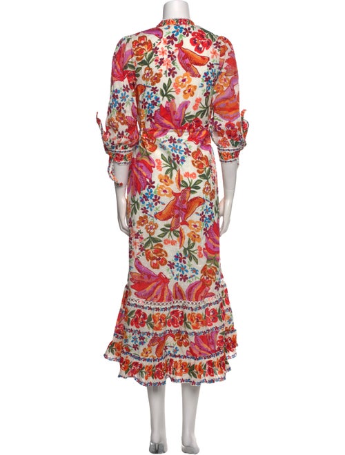 Farm Rio Floral Print Midi Length Dress