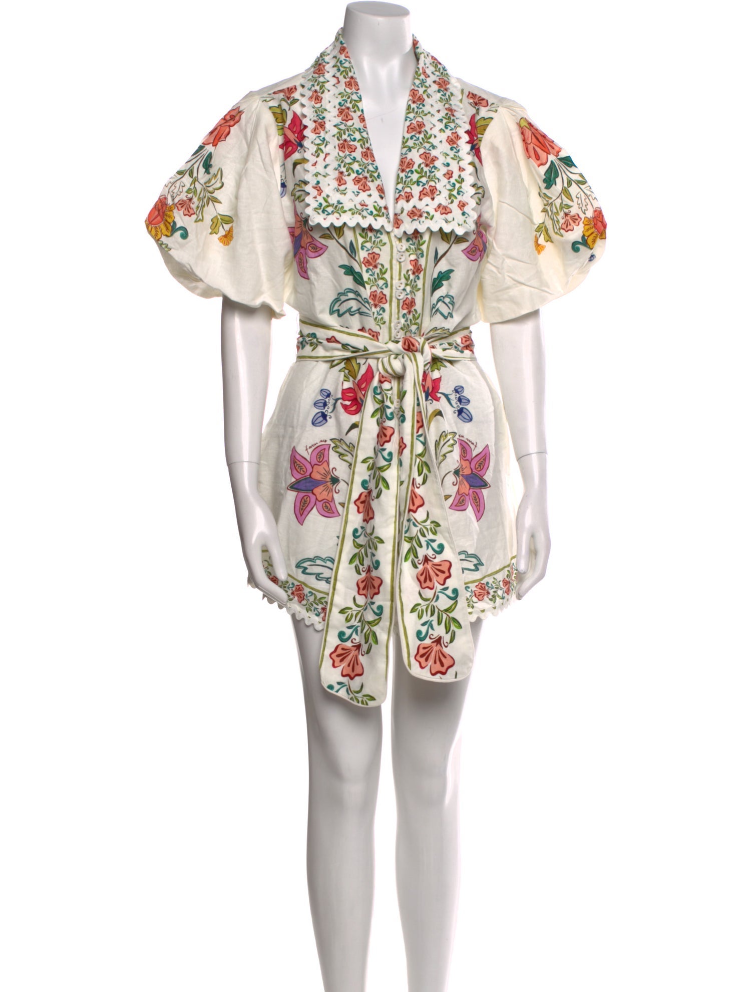 Farm Rio Linen Printed Romper w/ Tags