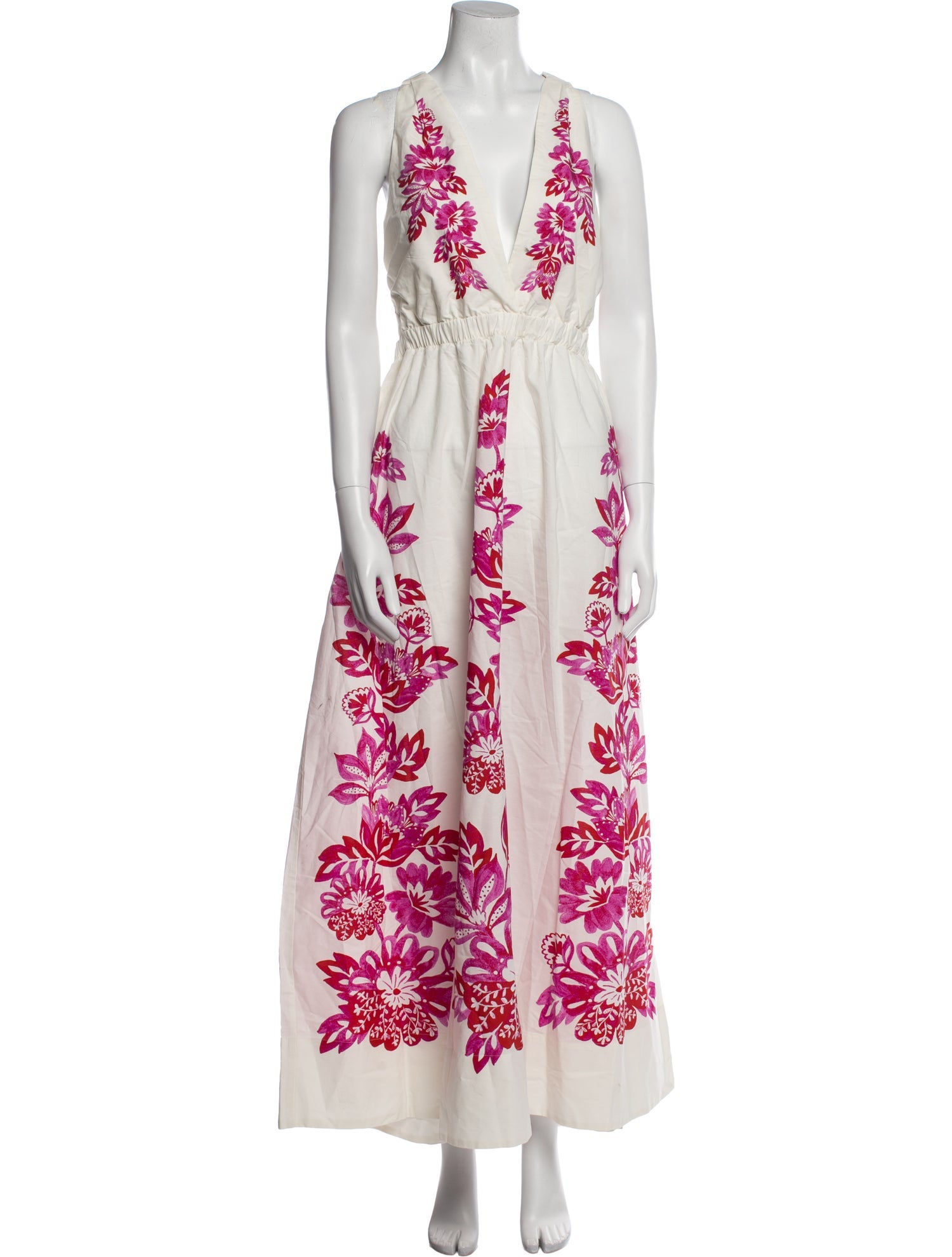 Farm Rio Floral Print Long Dress w/ Tags