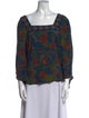 Farm Rio Printed Square Neckline Blouse