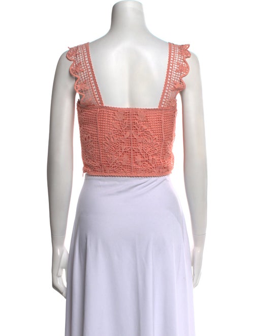 Farm Rio Square Neckline Sleeveless Crop Top