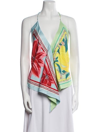 Farm Rio Printed Halterneck Top