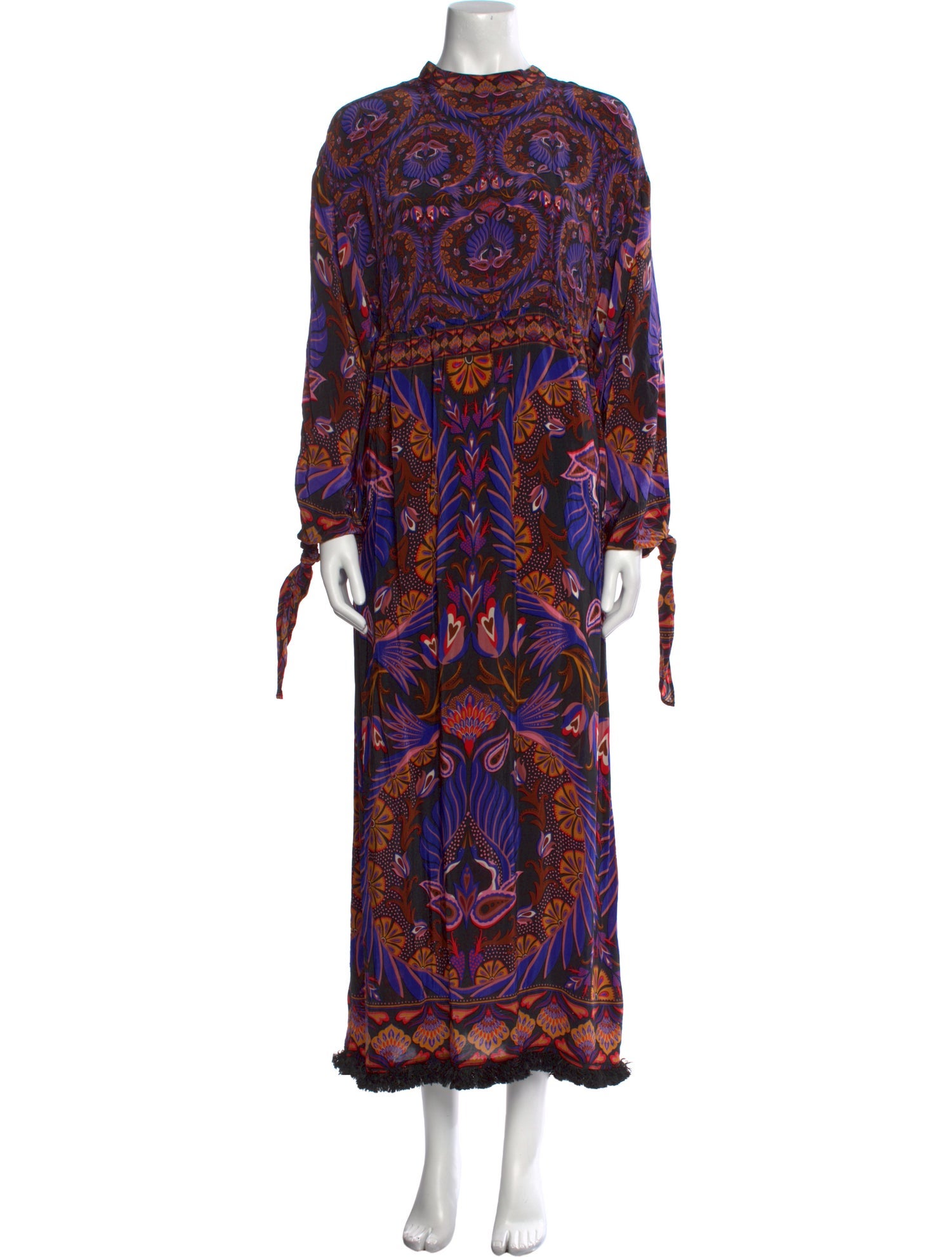Farm Rio Paisley Print Long Dress