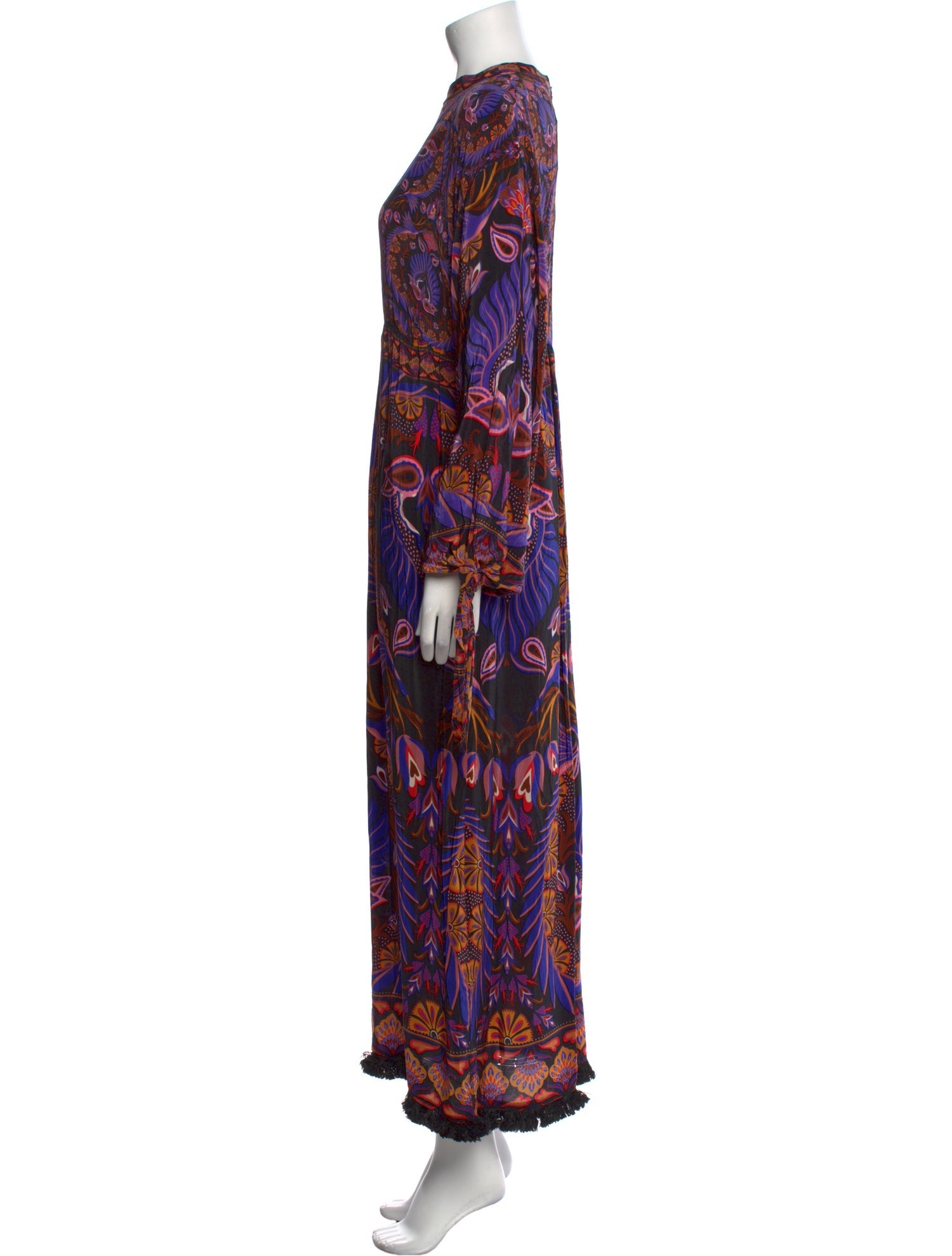 Farm Rio Paisley Print Long Dress