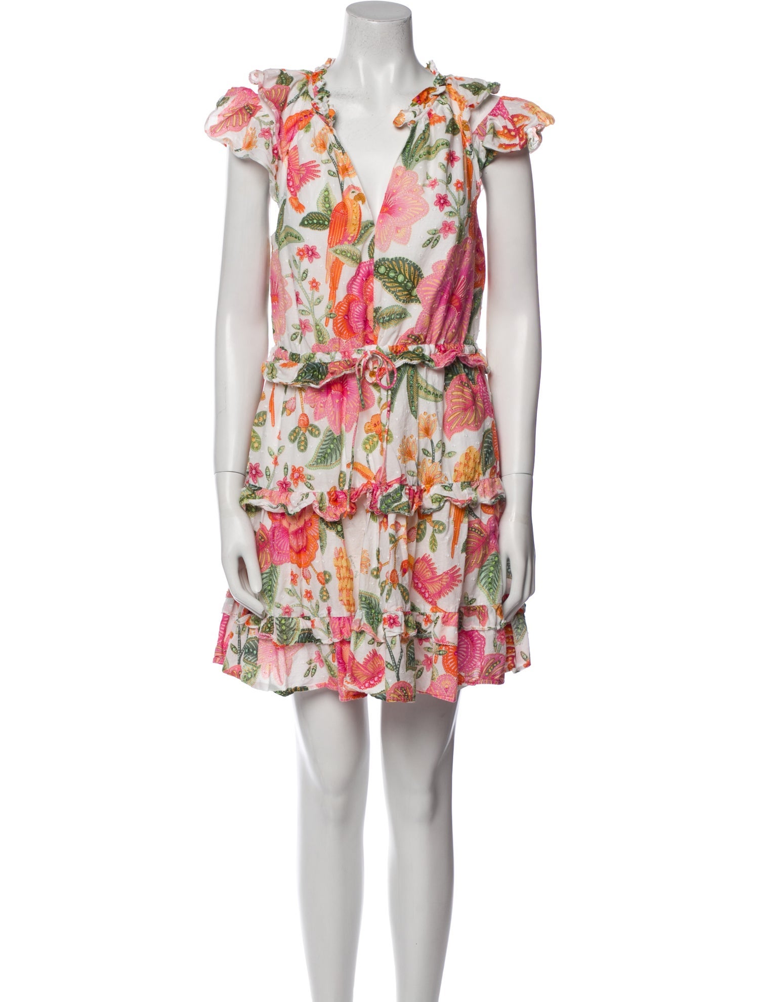Farm Rio Floral Print Mini Dress