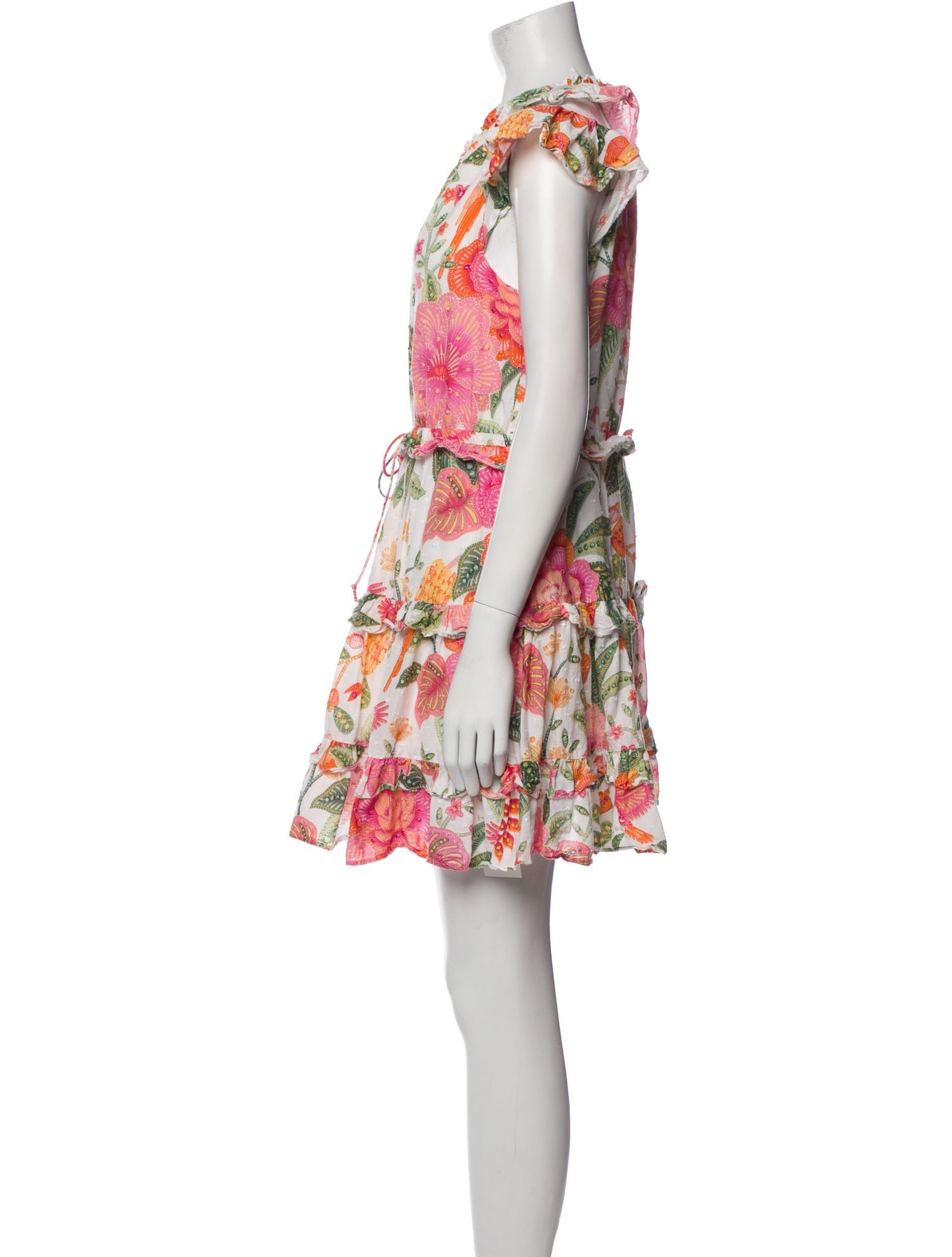 Farm Rio Floral Print Mini Dress