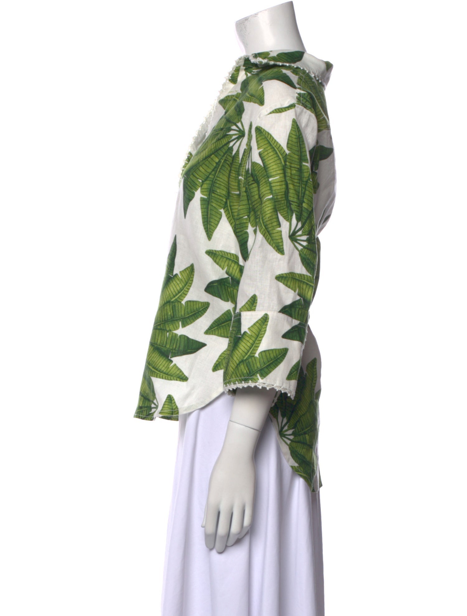 Farm Rio Linen Printed Button-Up Top