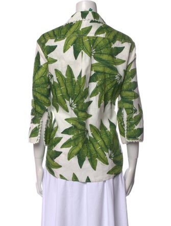 Farm Rio Linen Printed Button-Up Top