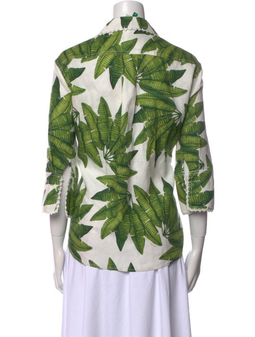 Farm Rio Linen Printed Button-Up Top