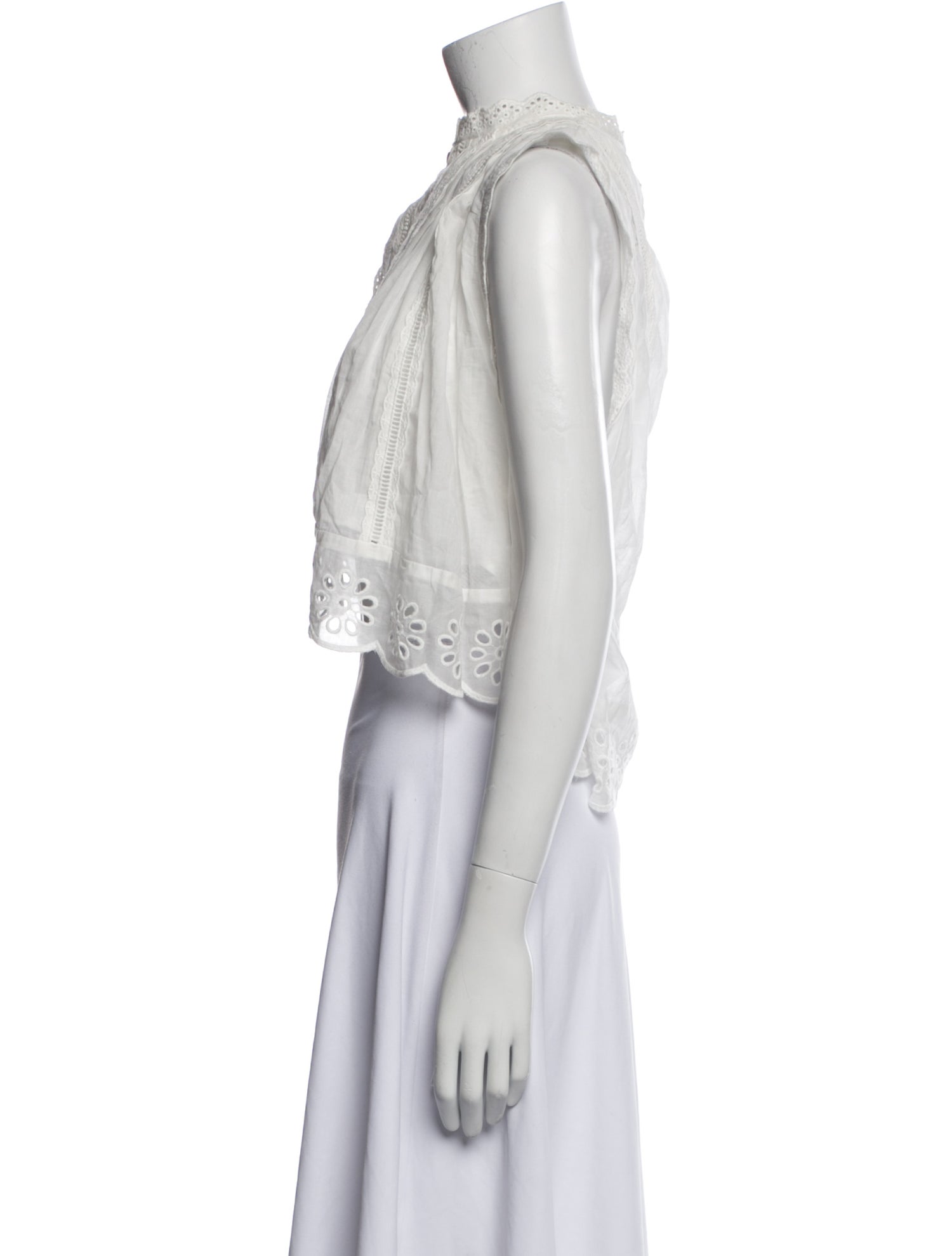 Farm Rio Crew Neck Sleeveless Crop Top