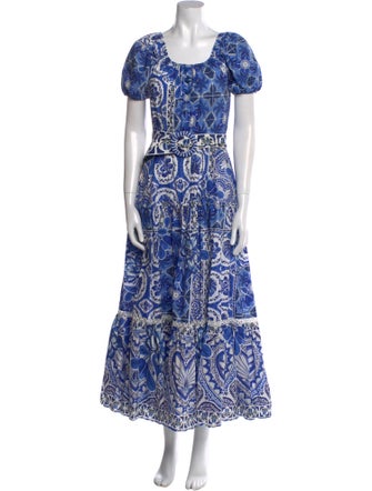 Farm Rio Paisley Print Long Dress