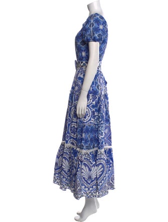 Farm Rio Paisley Print Long Dress