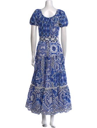 Farm Rio Paisley Print Long Dress