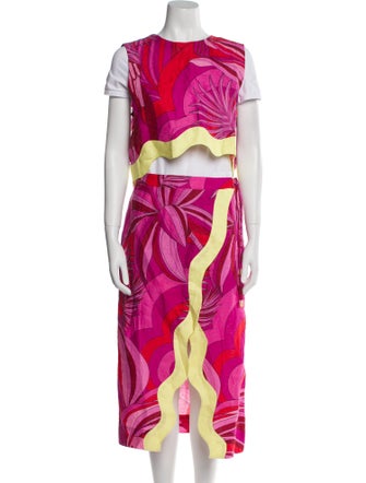 Farm Rio Linen Printed Skirt Set