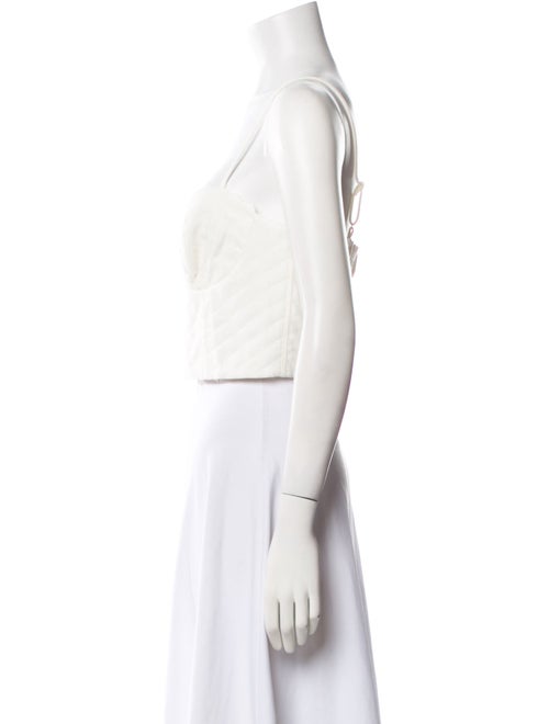 Farm Rio Square Neckline Sleeveless Crop Top