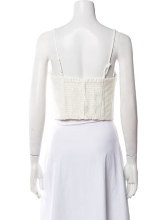 Farm Rio Square Neckline Sleeveless Crop Top