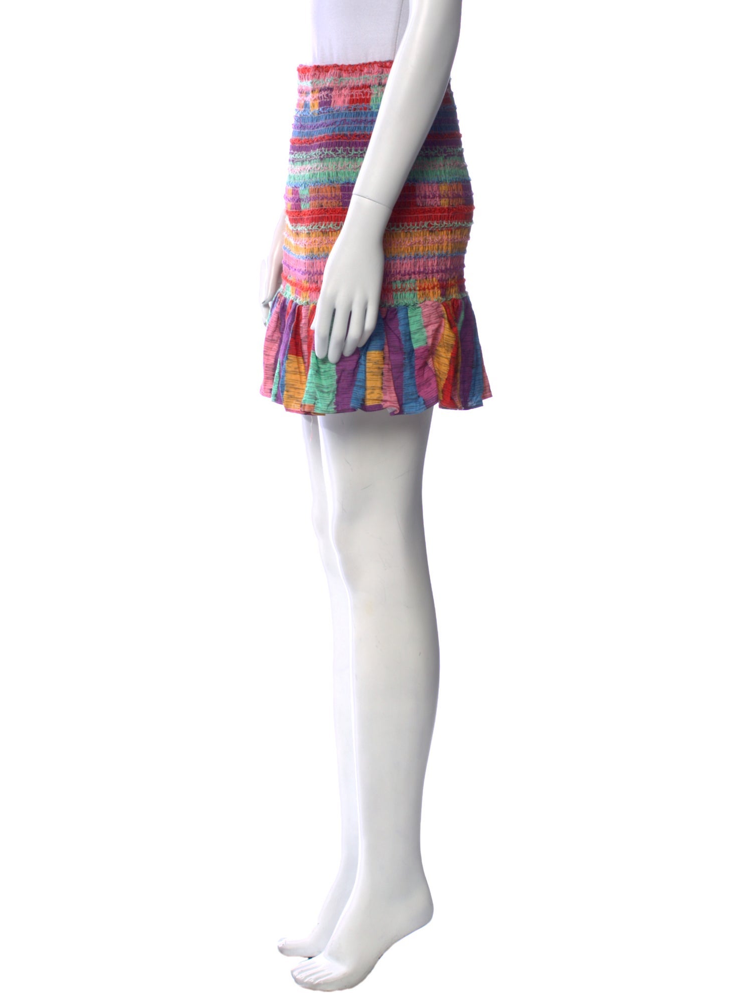 Farm Rio Colorblock Pattern Mini Skirt