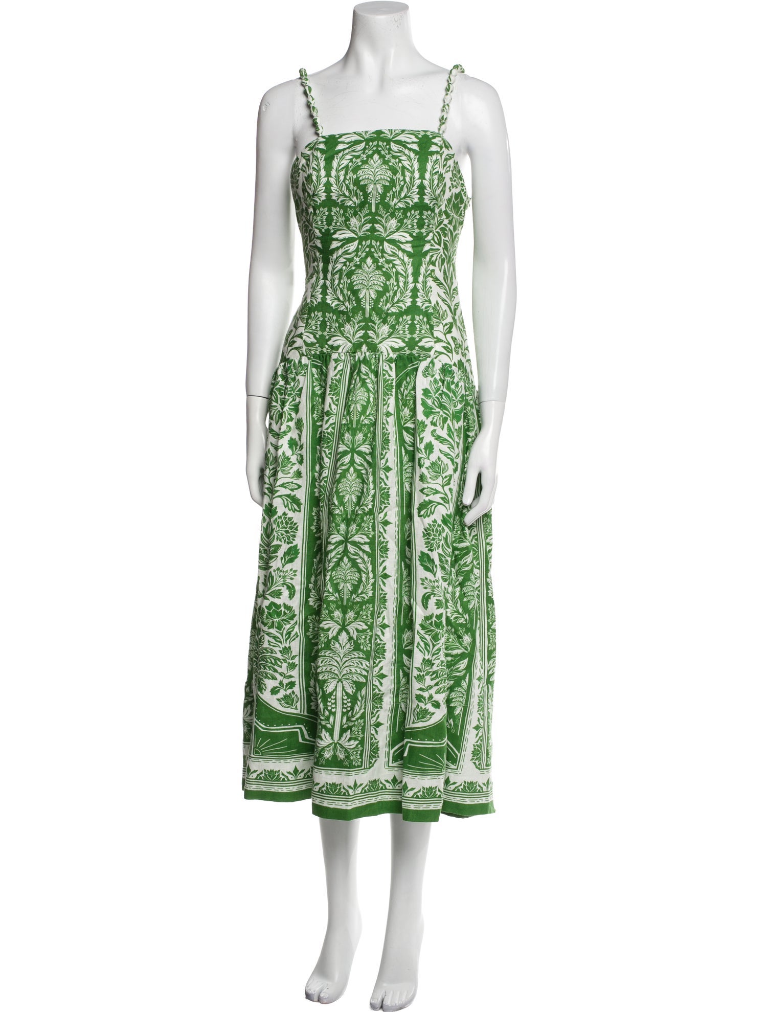 Farm Rio Linen Midi Length Dress