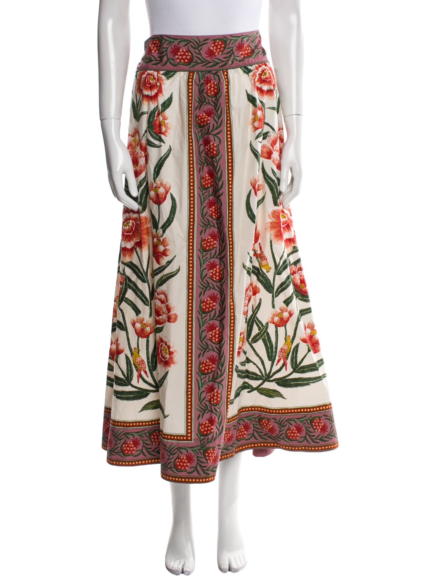 Farm Rio Paisley Print Midi Length Skirt