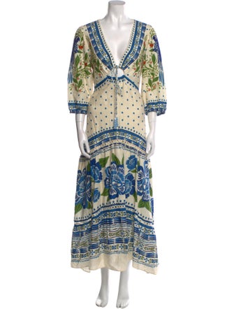 Farm Rio Printed Long Dress