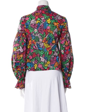 Farm Rio Floral Print Long Sleeve Blouse