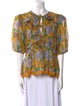 Farm Rio Printed Tie Neck Blouse