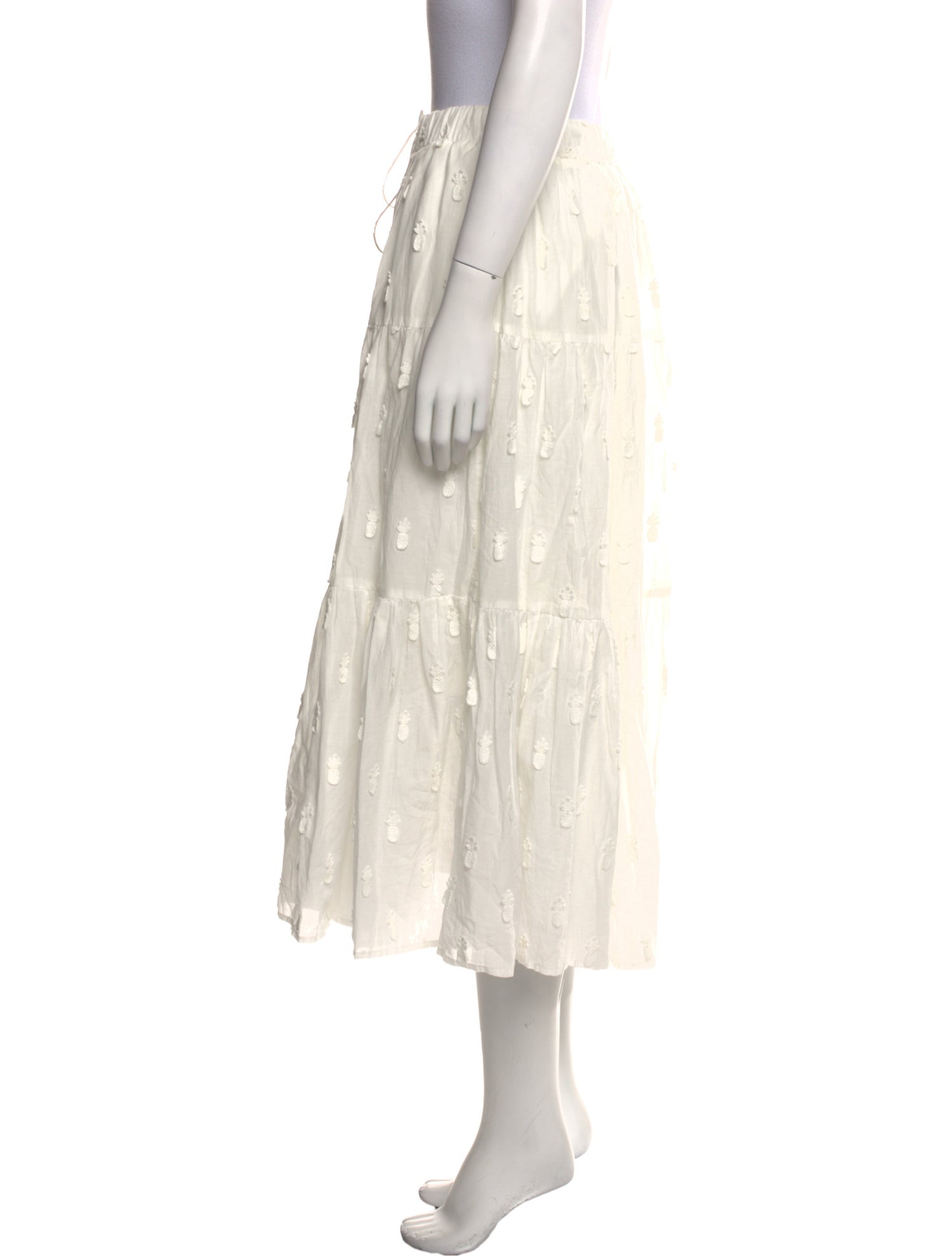 Farm Rio Floral Print Midi Length Skirt