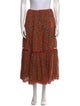 Farm Rio Floral Print Midi Length Skirt