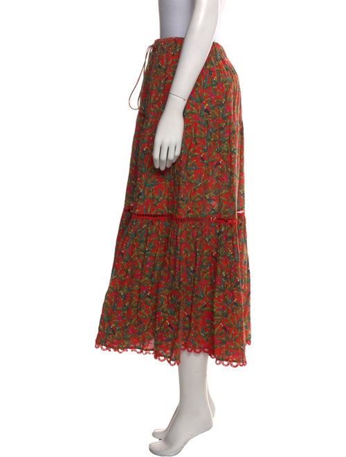 Farm Rio Floral Print Midi Length Skirt