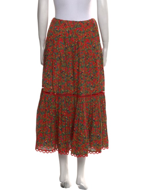 Farm Rio Floral Print Midi Length Skirt