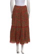 Farm Rio Floral Print Midi Length Skirt