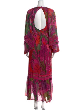 Farm Rio Floral Print Long Dress