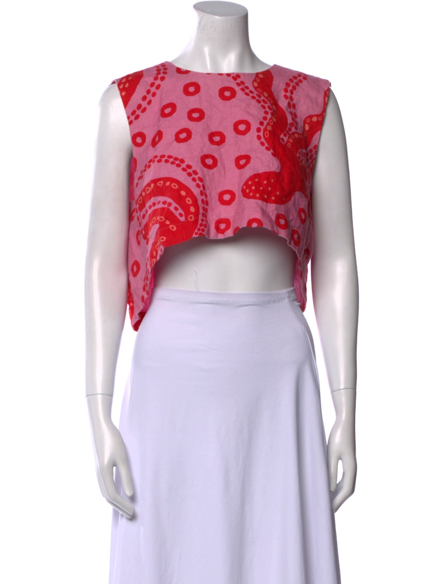 Farm Rio Linen Printed Crop Top