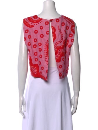 Farm Rio Linen Printed Crop Top