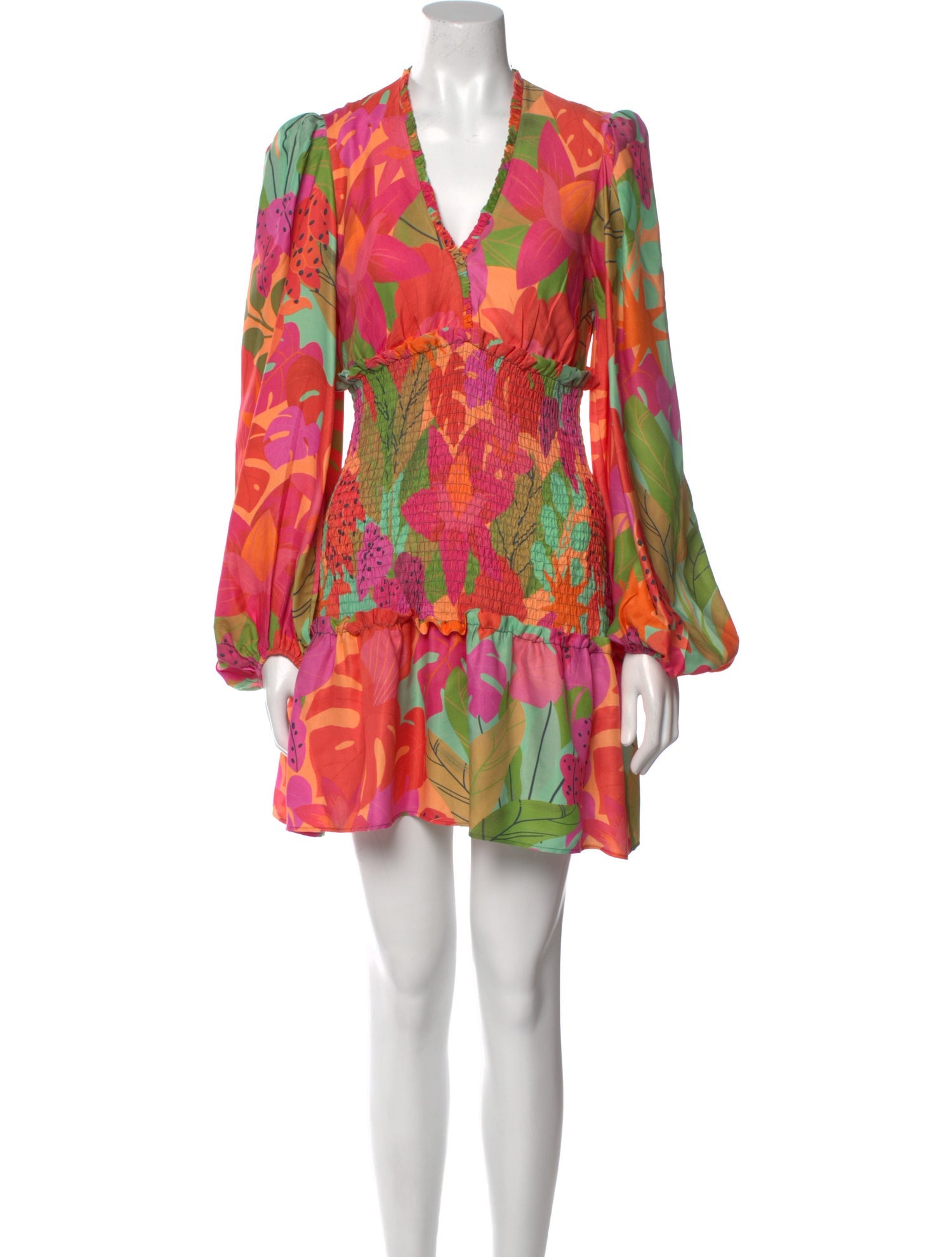 Farm Rio Floral Print Mini Dress