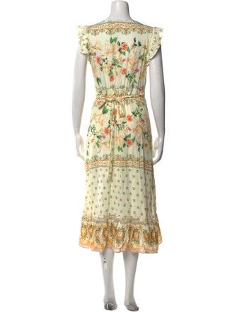 Farm Rio for Anthropologie Floral Print Midi Length Dress