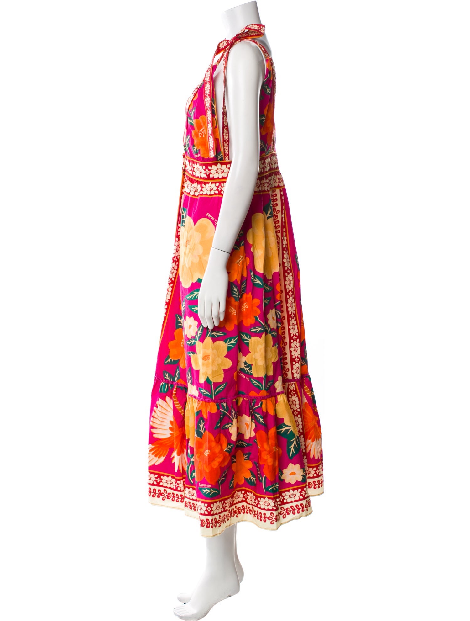 Farm Rio Floral Print Long Dress w/ Tags