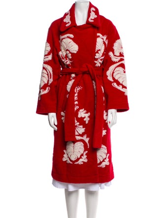 Farm Rio Floral Print Trench Coat