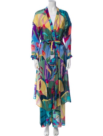 Farm Rio Printed Beaded Accents Pant Set