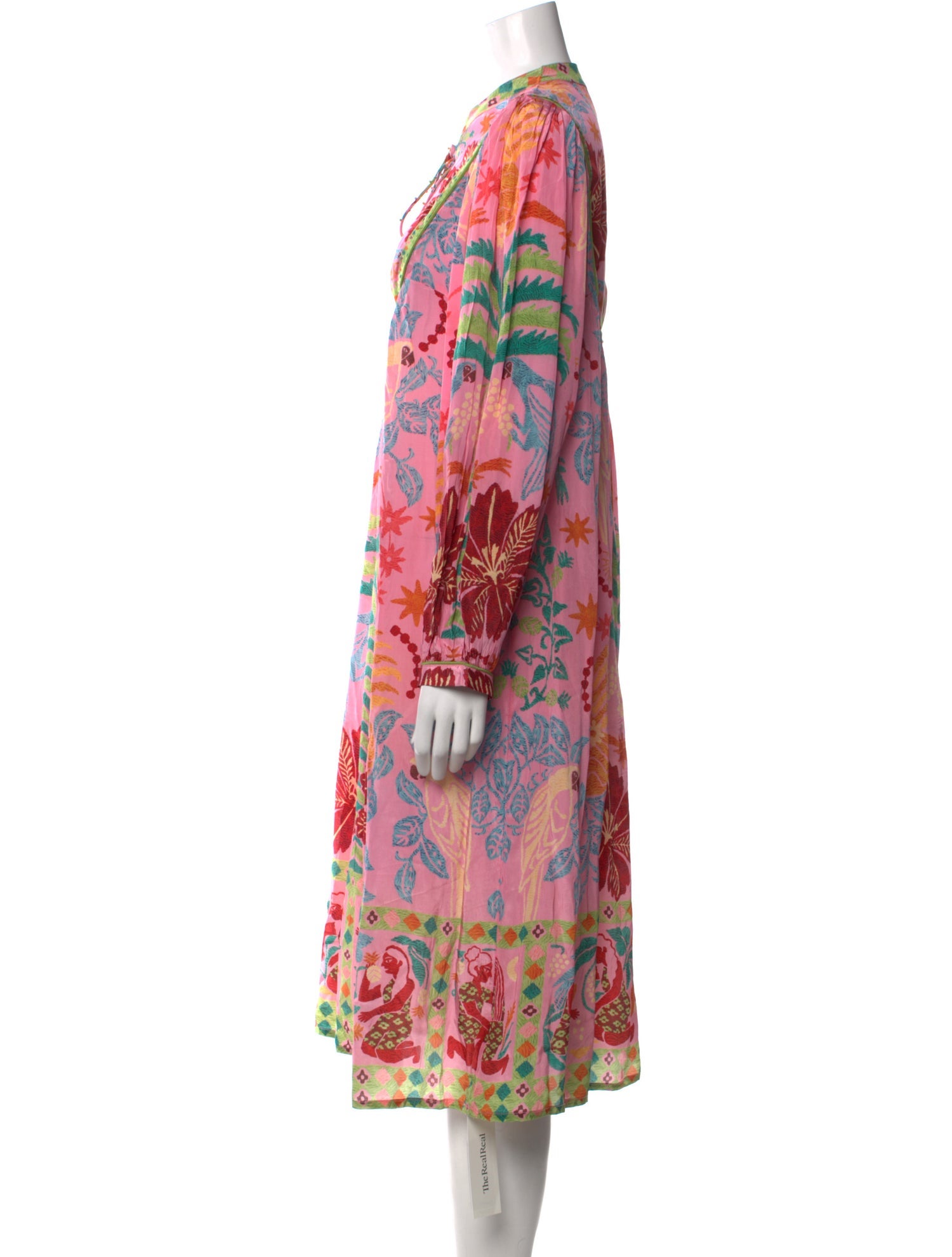 Farm Rio Floral Print Midi Length Dress