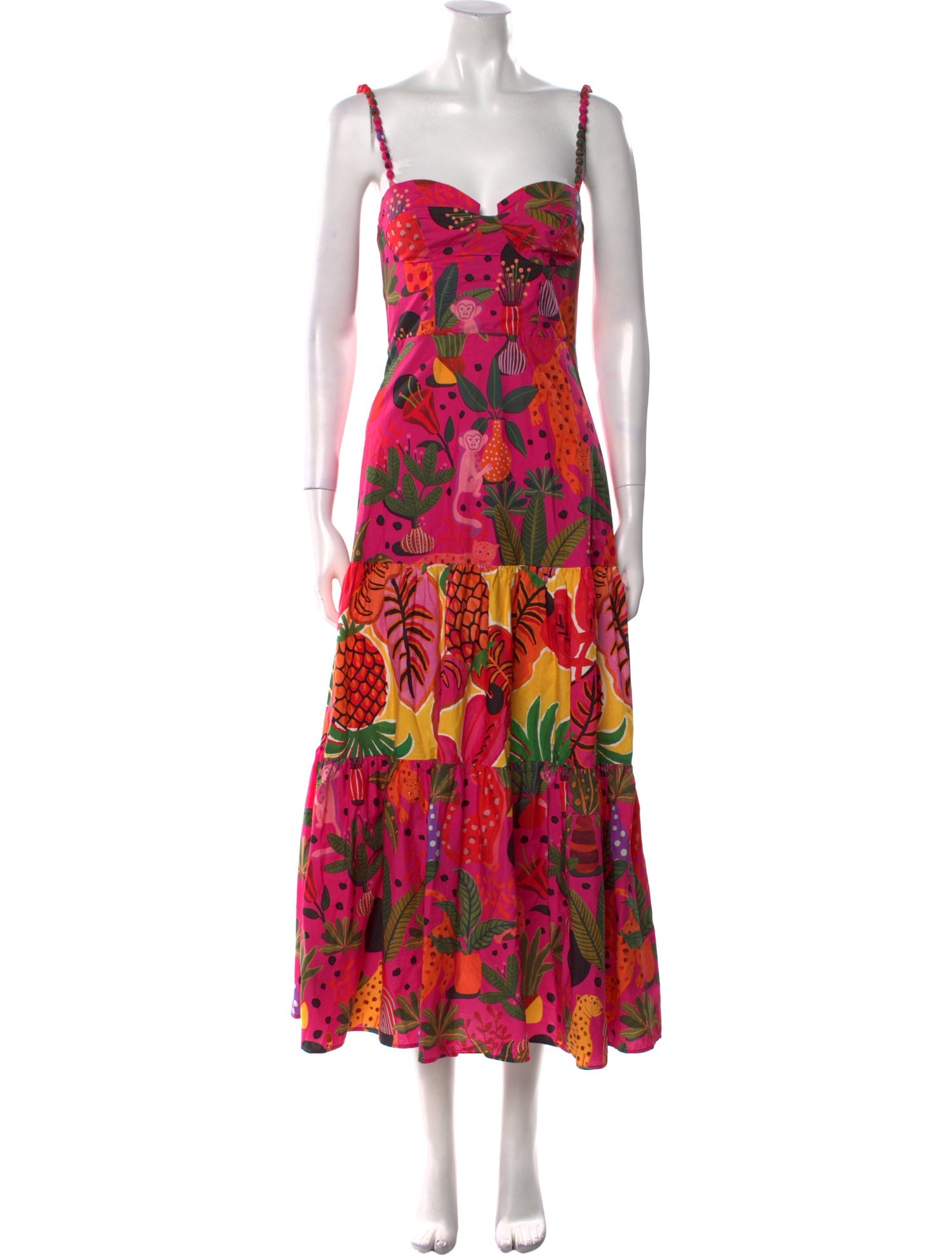 Farm Rio Floral Print Long Dress