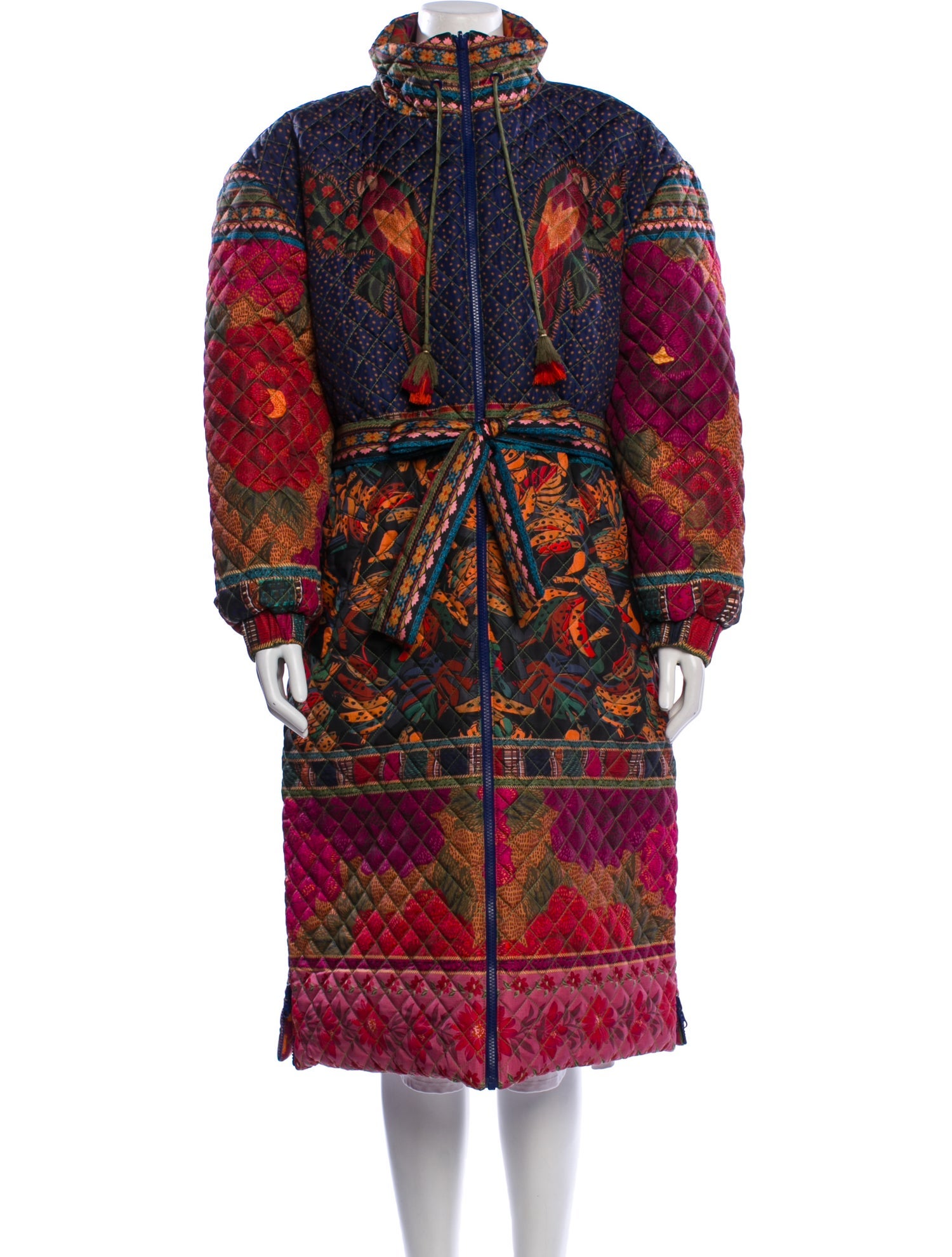 Farm Rio Printed Faux Fur Coat