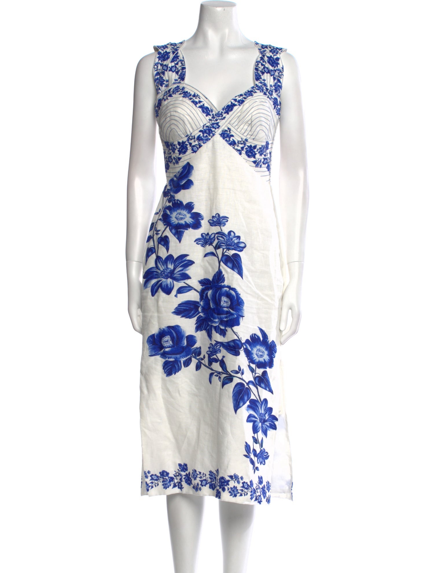 Farm Rio Linen Midi Length Dress