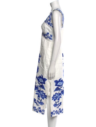 Farm Rio Linen Midi Length Dress