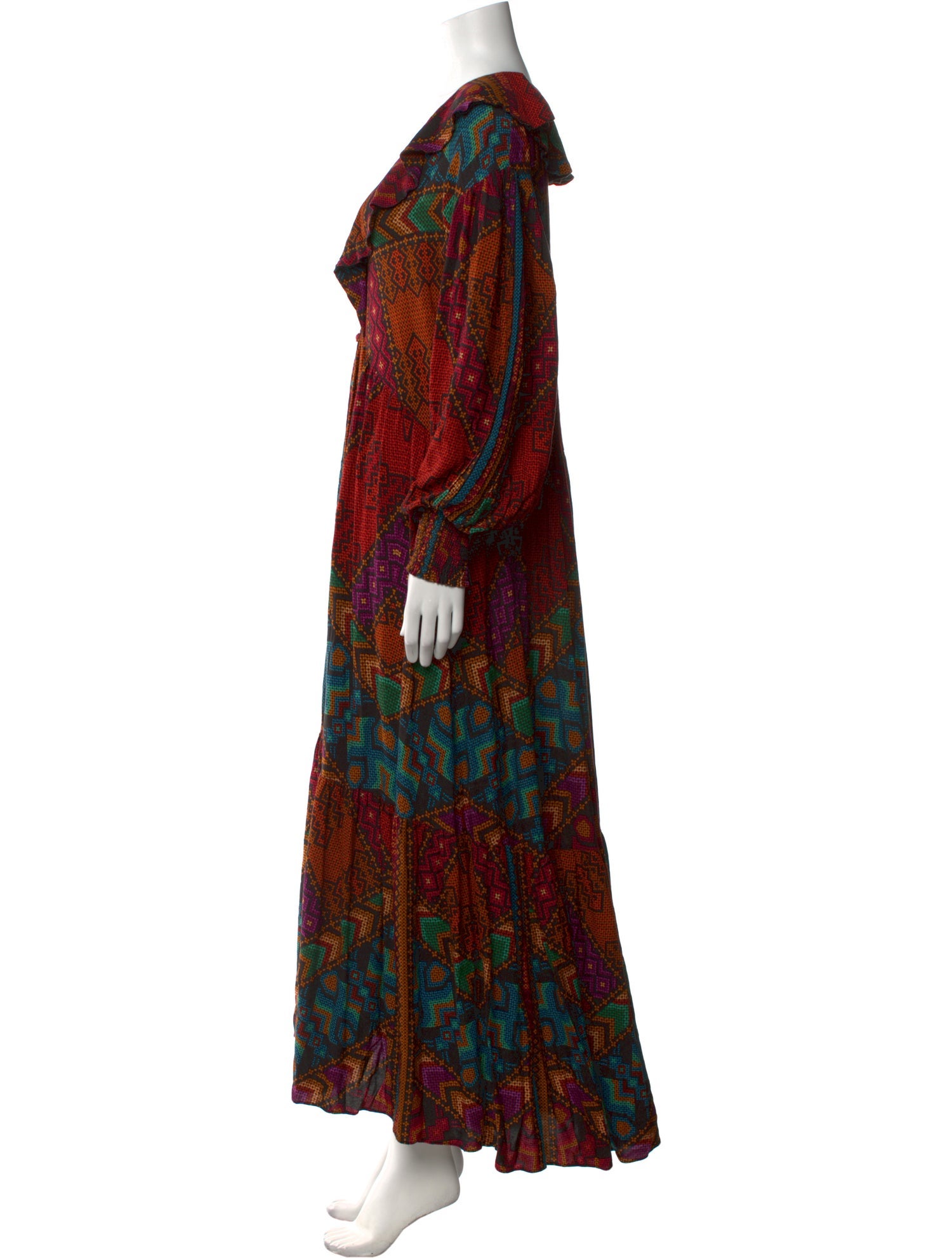 Farm Rio Paisley Print Long Dress