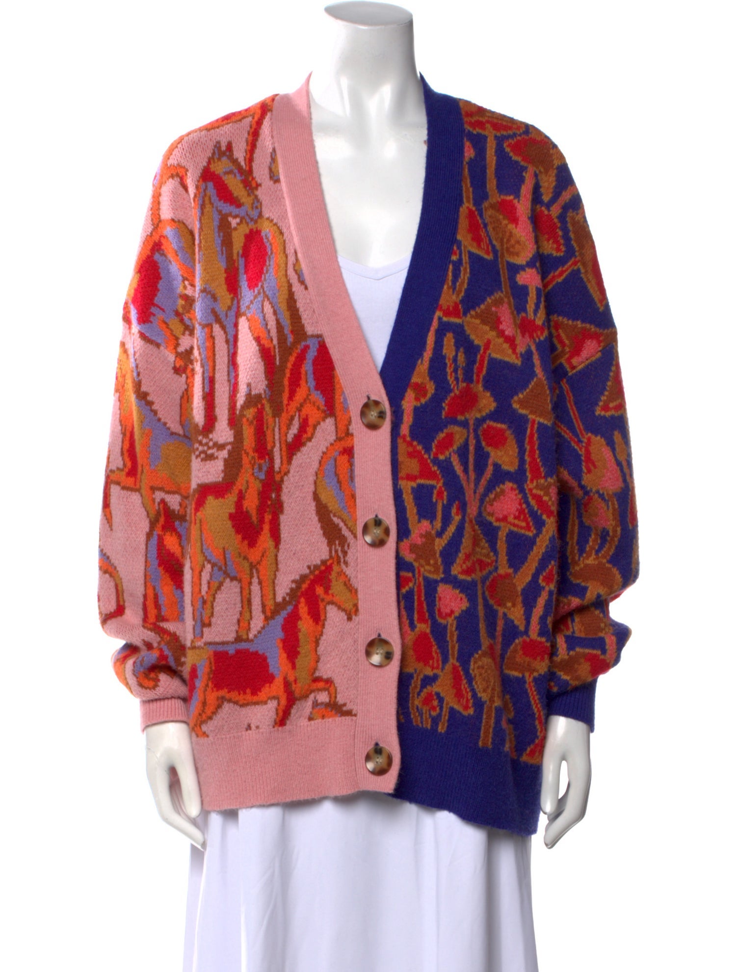 Farm Rio Crochet Printed Sweater