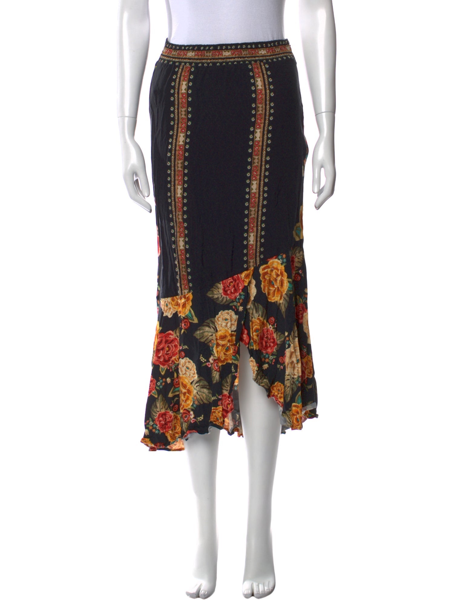 Farm Rio Printed Midi Length Skirt