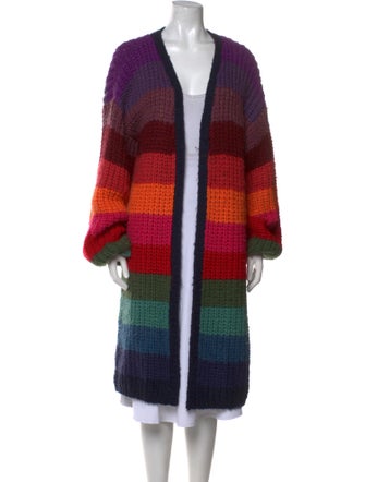 Farm Rio Striped Open Front Sweater